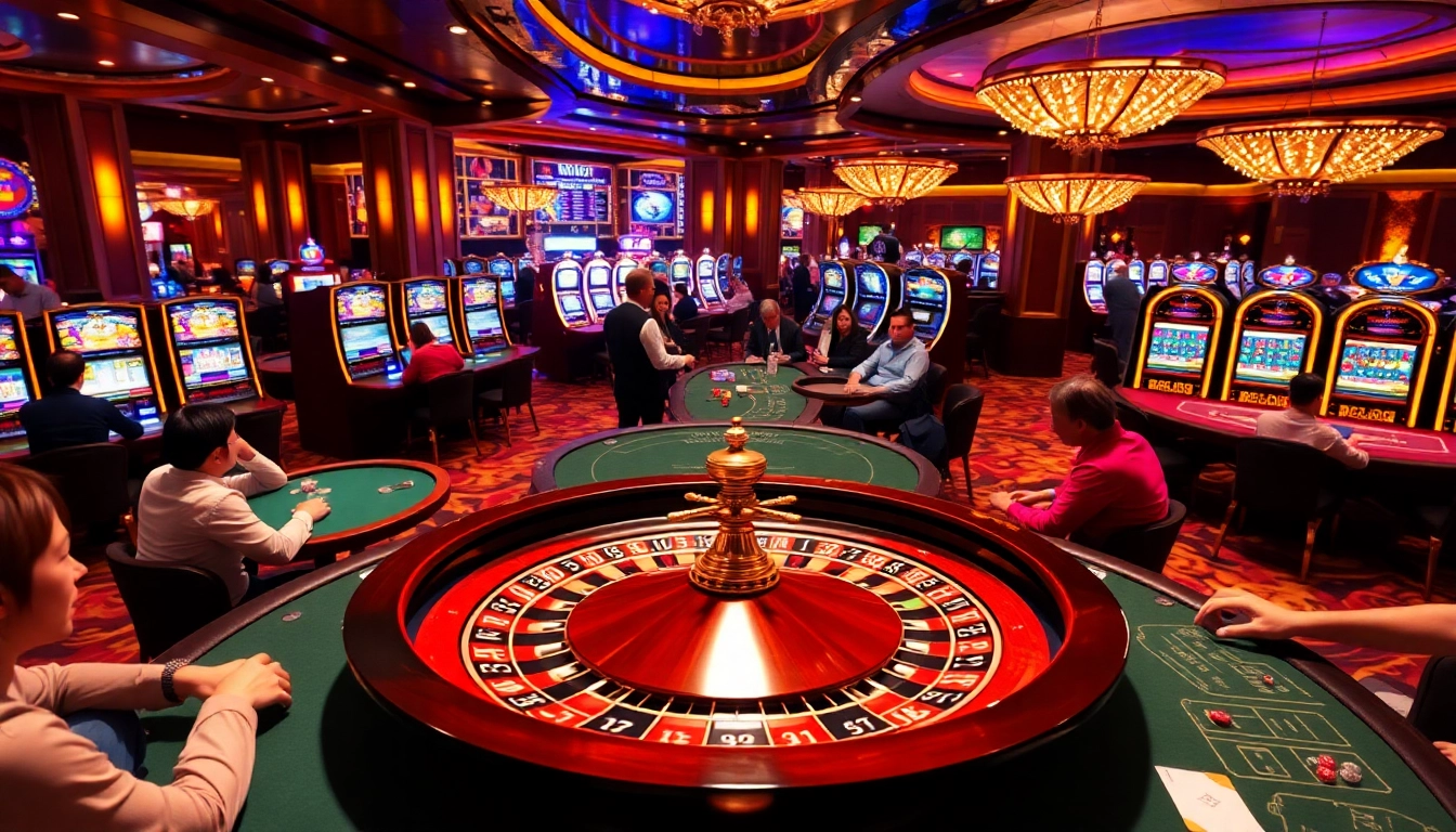 Experience the thrill of new88 online gaming with vibrant casino tables and enthusiastic players.