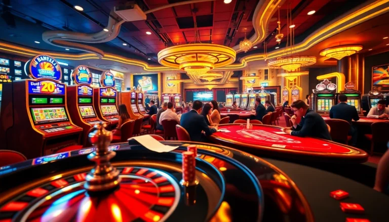 Experience the thrilling gambling atmosphere at https://new88.cz/ with vibrant gaming tables, excited players, and captivating slot machines.